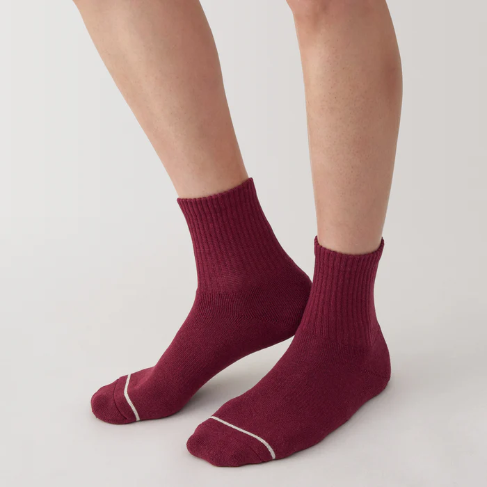 Right Angle Warm Cotton Blend Thick Short Socks