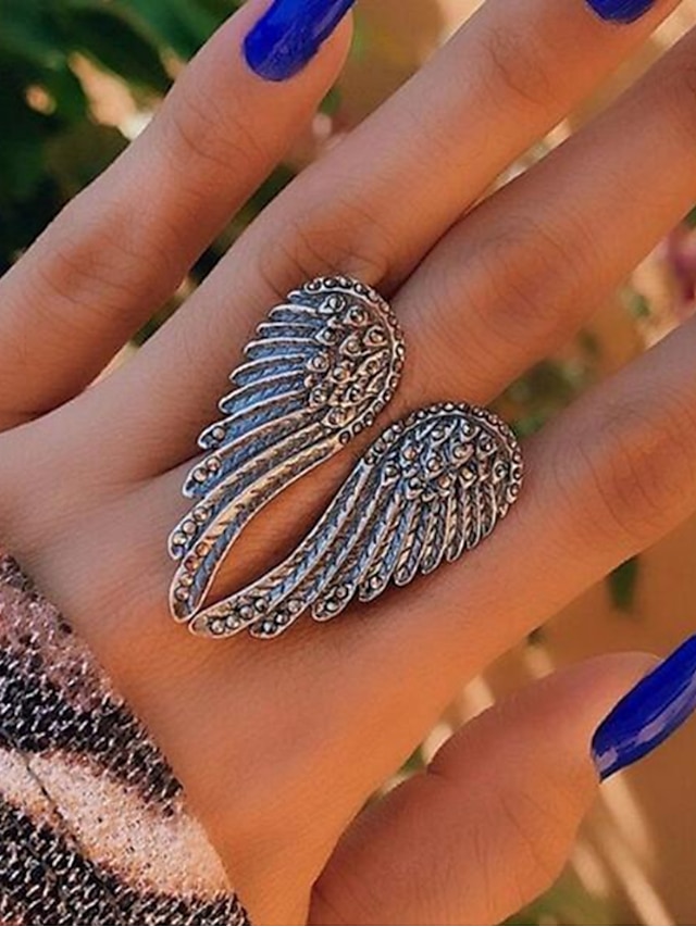 1PC Adjustable Ring For Women's Holiday Prom Alloy Classic Wings
